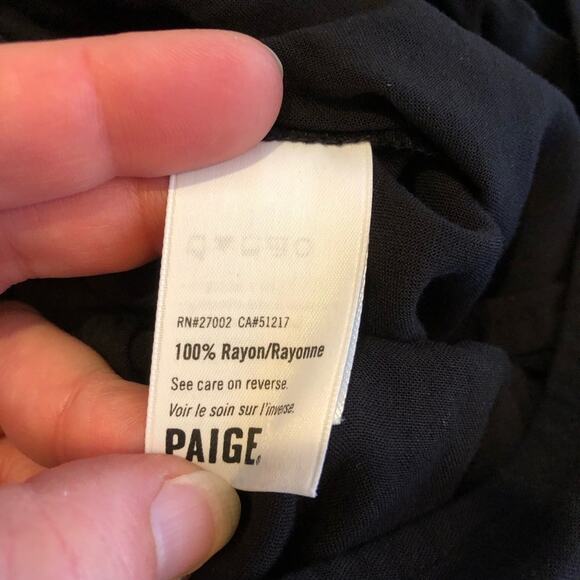 PAIGE Vanette black wrap front cropped jumpsuit size Extra Small XS - Picture 12 of 16